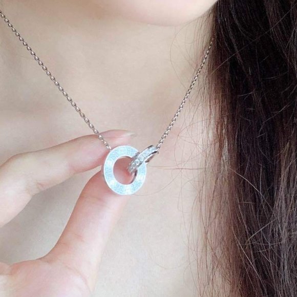 New! Love Pendant Charm Necklace Silver - Picture 4 of 10